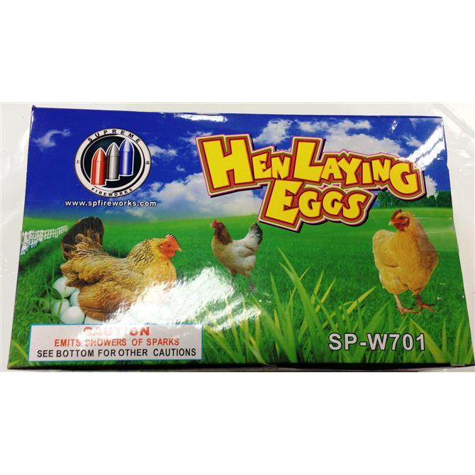 Hen Laying Eggs