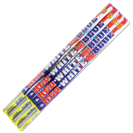 Red White &amp; Blue Roman Candles (4p)